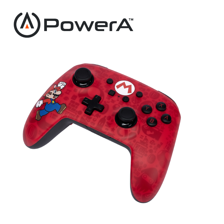 【PowerA】|任天堂官方授權|增強款藍芽5.0無線遊戲手把限量款 (1525741-01)-超級瑪利歐
