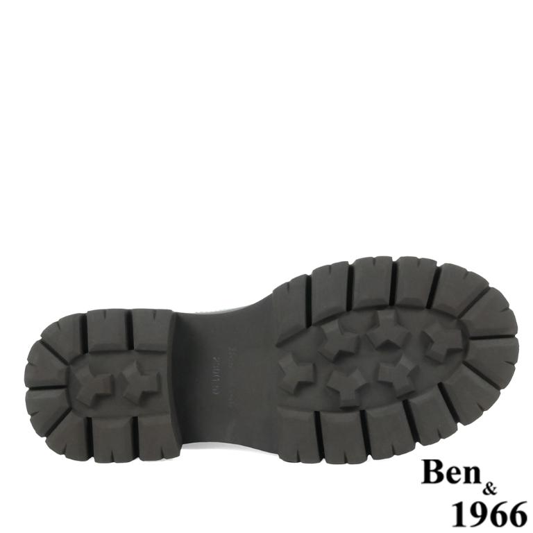 Ben&1966高級頭層牛皮個性寬筒中性短靴-咖啡(237192)