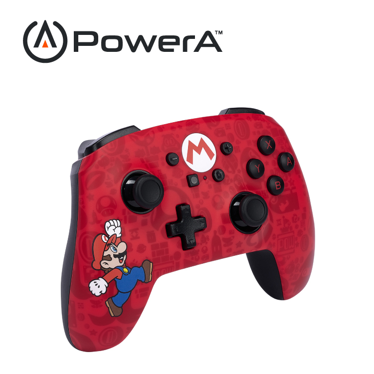 【PowerA】|任天堂官方授權|增強款藍芽5.0無線遊戲手把限量款 (1525741-01)-超級瑪利歐