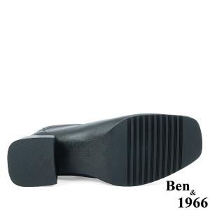 Ben&1966高級彈力羊皮氣質方頭踝靴-黑(237111)