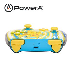 【PowerA】|任天堂官方授權|增強款藍芽5.0無線遊戲手把限量款(1523595-01)-皮卡丘旋風