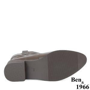 Ben&1966高級超纖皮革v口西部短靴-咖啡(237162)