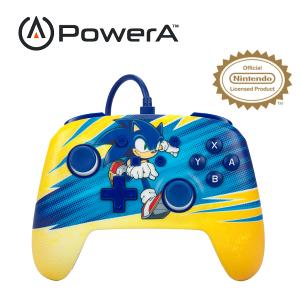 【PowerA】|任天堂官方授權|增強款有線遊戲手把限量款(NSGP202-01) - 音速小子旋風