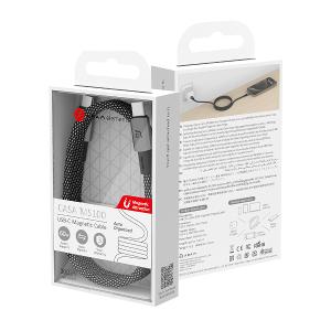 ADAM亞果元素 CASA MS100 USB-C 對 USB-C 60W磁吸充電線