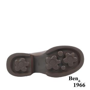 Ben&1966高級頭層牛皮素面質感短靴-咖啡(237222)