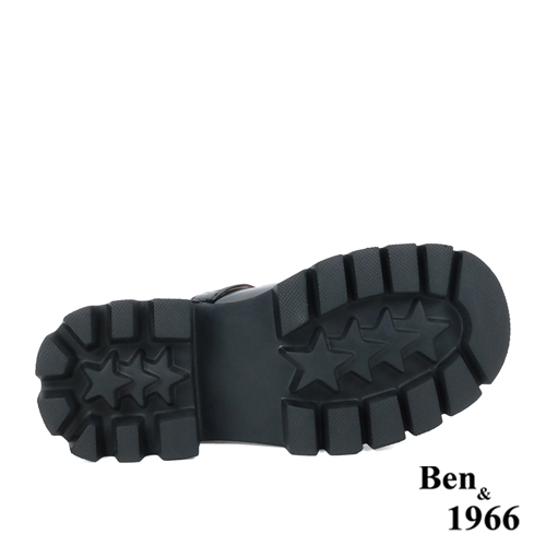 Ben&1966高級頭層牛皮個性厚底瑪麗珍鞋-黑(238091)