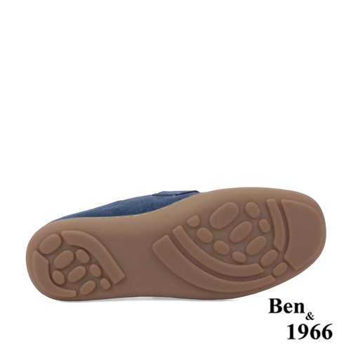 Ben&1966高級牛皮文青感舒適兩穿圓頭包鞋-藍(238141)