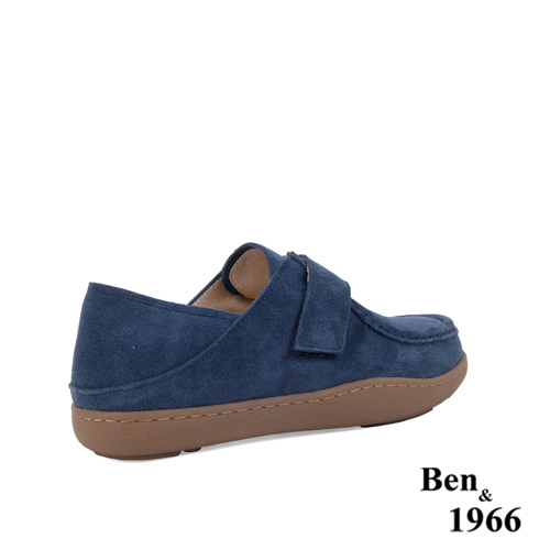 Ben&1966高級牛皮文青感舒適兩穿圓頭包鞋-藍(238141)