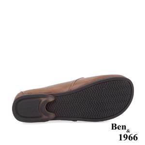Ben&1966高級頭層牛皮文青感圓頭踝靴-咖啡(238161)