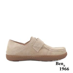 Ben&1966高級牛猄皮文青感舒適兩穿圓頭包鞋-奶茶杏(238142)