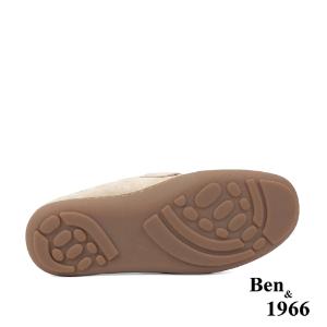 Ben&1966高級牛猄皮文青感舒適兩穿圓頭包鞋-奶茶杏(238142)