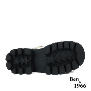 Ben&1966高級頭層牛皮個性厚底瑪麗珍鞋-米白(238092)