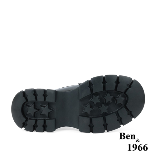 Ben&1966高級牛油皮學院風樂福鞋-黑(238211)