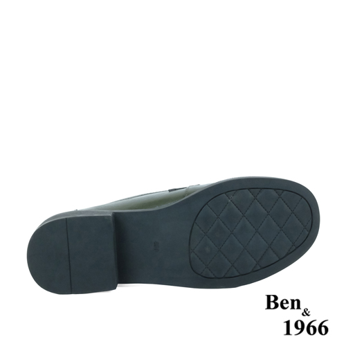 Ben&1966高級牛油皮中性簡約樂福鞋-綠(238242)