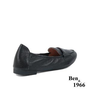 Ben&1966高級植鞣羊皮簡約舒適摺疊鞋-黑(2380011)