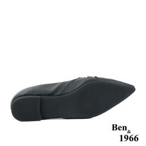 Ben&1966高級羊皮時尚水鑽摺疊鞋-黑(2380031)
