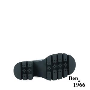 Ben&1966高級頭層牛皮質感簡約厚底短靴-黑(237281)