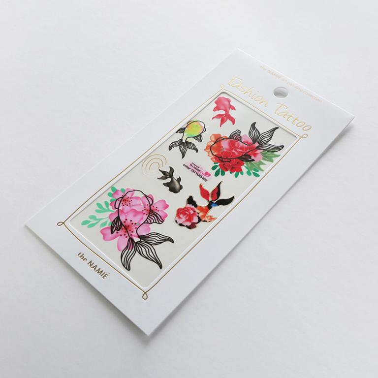 Erelah Color Tattoo 彩色紋身貼紙 金魚池塘 002