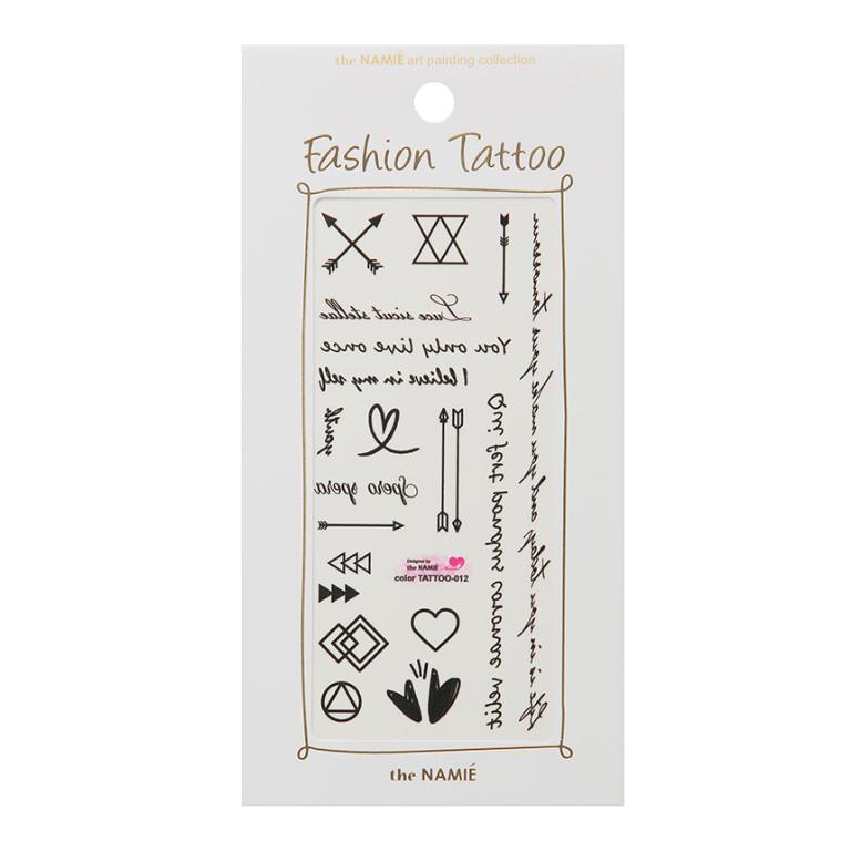 Erelah Color Tattoo 彩色紋身貼紙 箭頭和手寫字 012