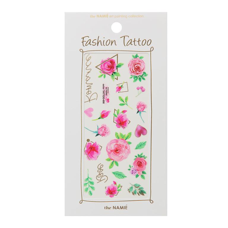 Erelah Color Tattoo 彩色紋身貼紙 玫瑰花園 008