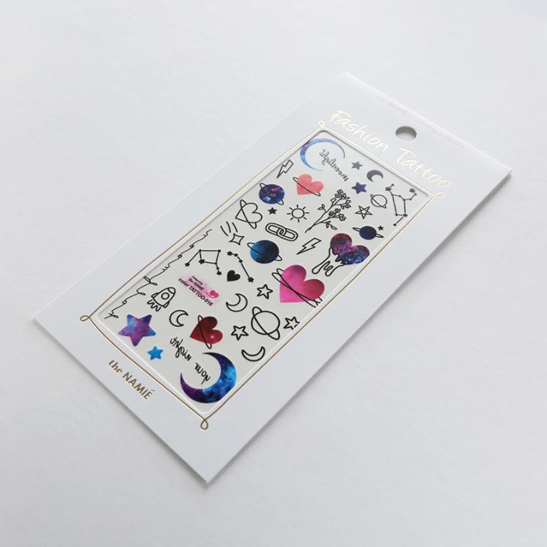 Erelah Color Tattoo 彩色紋身貼紙 宇宙 016