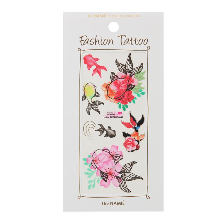 Erelah Color Tattoo 彩色紋身貼紙 金魚池塘 002