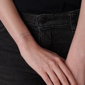 Erelah Color Tattoo 彩色紋身貼紙 銀色手鍊 019