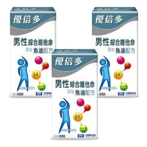 【杏輝醫藥集團】優倍多YouBest 男性綜合維他命軟膠囊魚油配方 三入組(60粒/盒)