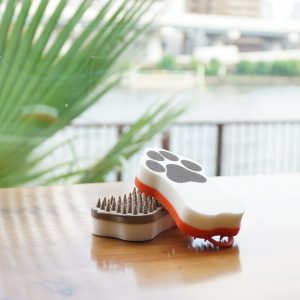 HARIO 寵物專用軟毛橘色兩面刷