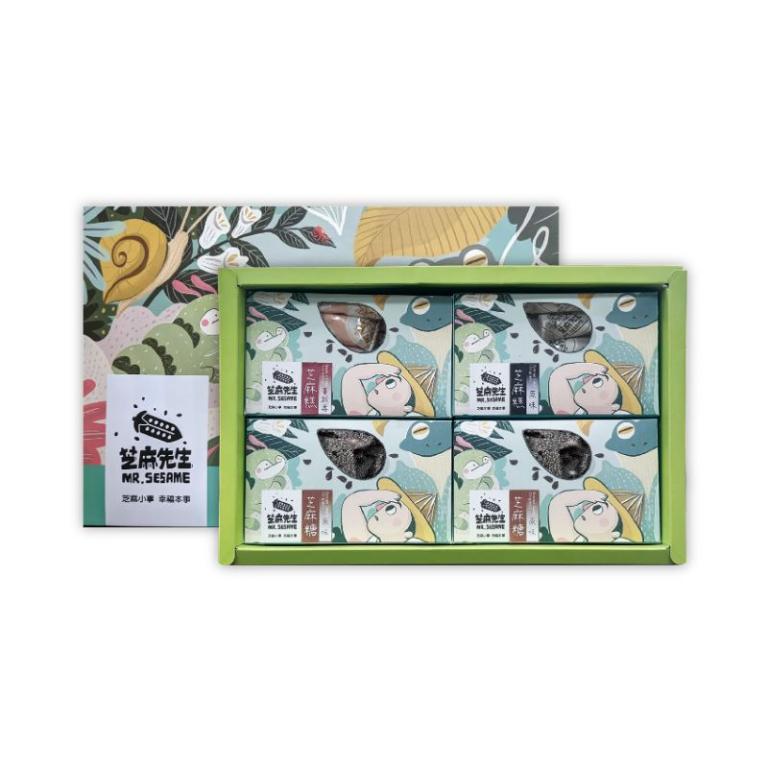 綠野鮮蹤禮盒A款 (芝麻糕原味+芝麻糕蔓越莓+芝麻糖原味)