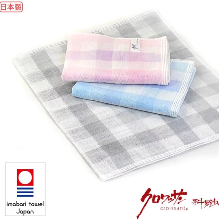 今治棉紗無撚格方巾 34x42公分