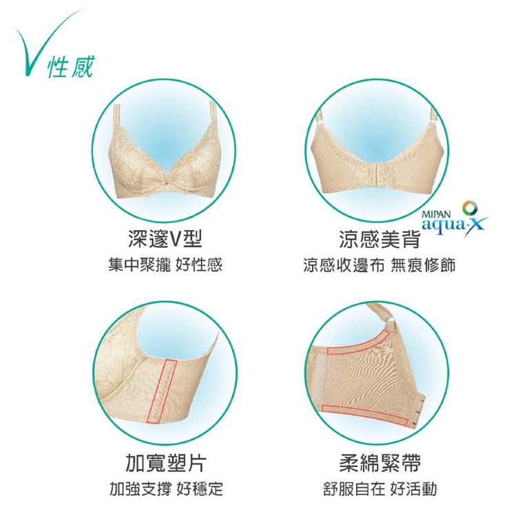 【思薇爾】撩波琉晶羽系列B-E罩蕾絲集中包覆女內衣(胚芽膚)