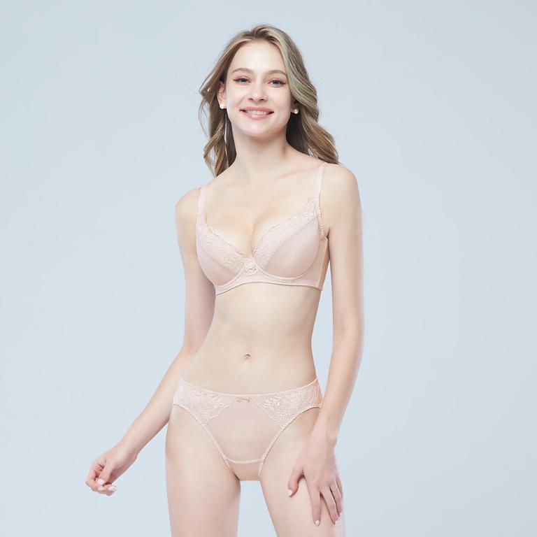 【思薇爾】有氧森活系列B-F罩軟鋼圈涼感蕾絲包覆女內衣(沙殼棕)