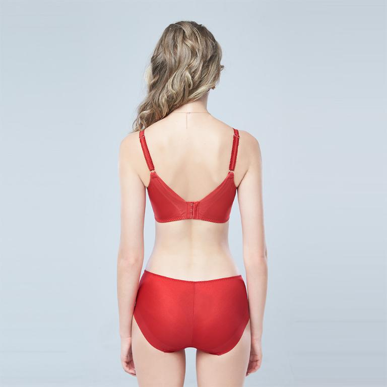 【思薇爾】撩波琉晶羽系列B-E罩蕾絲集中包覆女內衣(酡紅色)