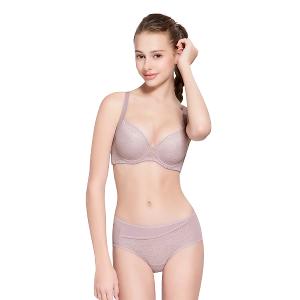 【思薇爾】幾何律動系列B-F罩軟鋼圈模杯涼感運動女內衣(百結紫)