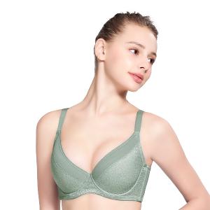 【思薇爾】幾何律動系列C-F罩軟鋼圈涼感運動女內衣(蒼葭綠)