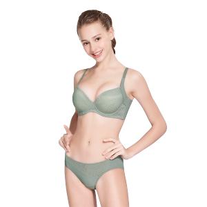【思薇爾】幾何律動系列B-F罩軟鋼圈模杯涼感運動女內衣(蒼葭綠)
