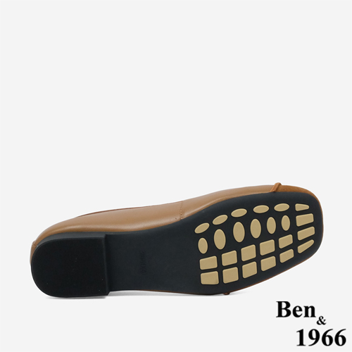 Ben&1966文青質感牛皮拼接包鞋-太妃糖棕(246041)