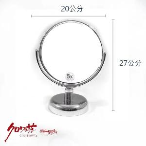 M123-8雙面5倍圓鏡 銀色
