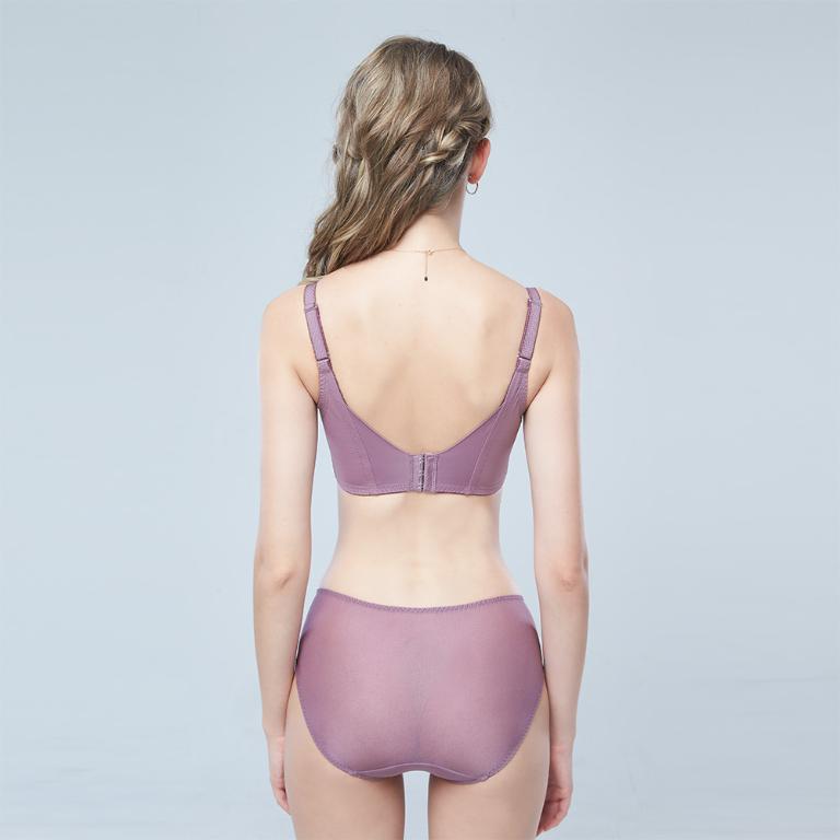 【思薇爾】美波曲線系列B-D罩調整型蕾絲涼感包覆塑身女內衣(風信紫)