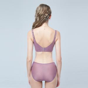 【思薇爾】美波曲線系列B-D罩調整型蕾絲涼感包覆塑身女內衣(風信紫)