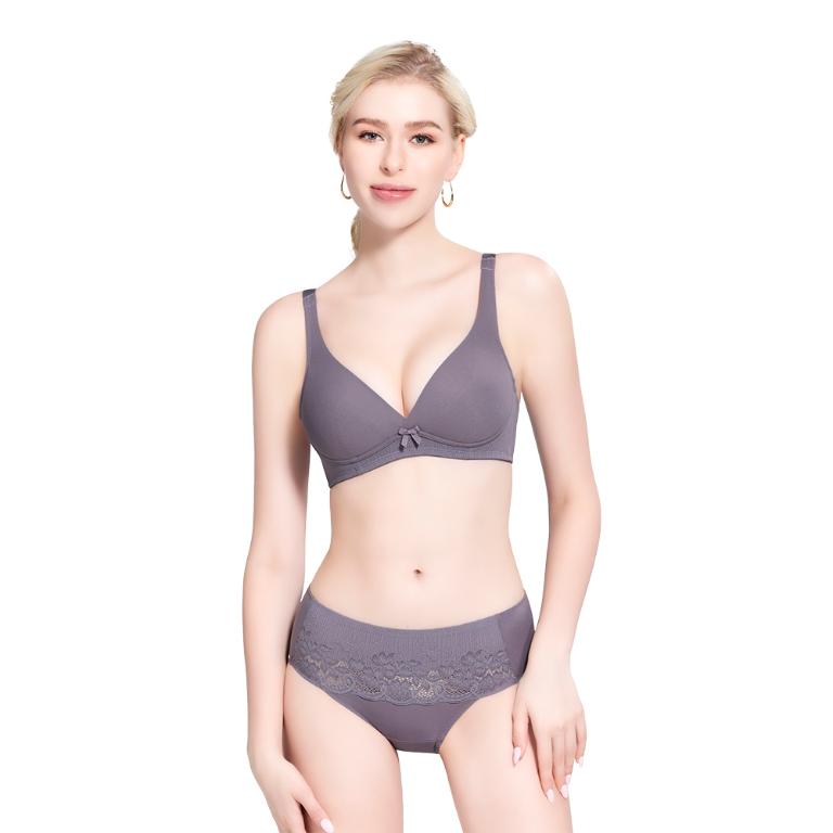 【思薇爾】Love myself系列M-3XL無鋼圈蕾絲包覆無痕女內衣(魅影灰)