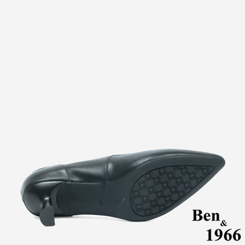 Ben&1966 質感牛皮氣質尖頭跟鞋-黑(246101)