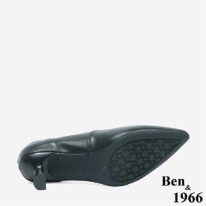 Ben&1966 質感牛皮氣質尖頭跟鞋-黑(246101)