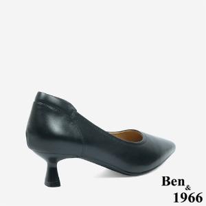 Ben&1966 質感牛皮氣質尖頭跟鞋-黑(246101)