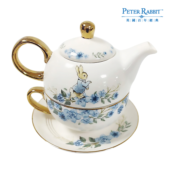 PETER RABBIT 比得兔 青花瓷 子母壺杯盤禮盒組