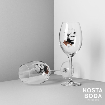 【瑞典Kosta Boda】都會女伶紅酒杯(爵士棕)2入-ALL ABOUT YOU