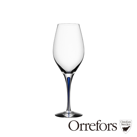 瑞典Orrefors 藍色之舞白酒杯44CL-INTERMEZZO