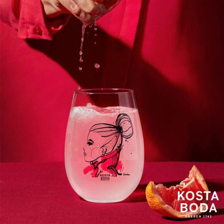 【瑞典Kosta Boda】都會女伶水杯(熱情紅)2入-ALL ABOUT YOU