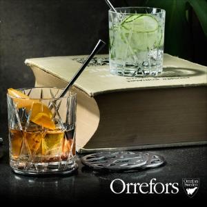 【瑞典Orrefors】城市不鏽鋼杯墊(4入)-CITY